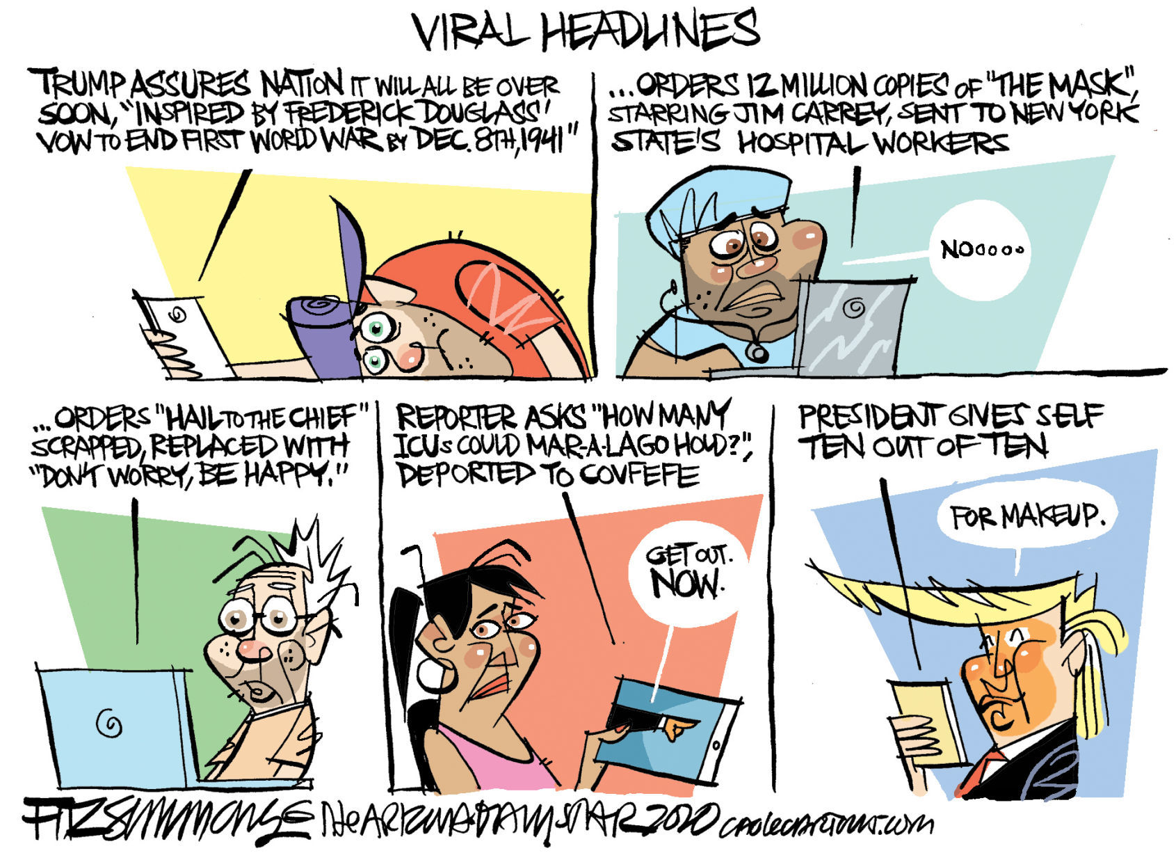 Daily Fitz Cartoon: Viral headlines